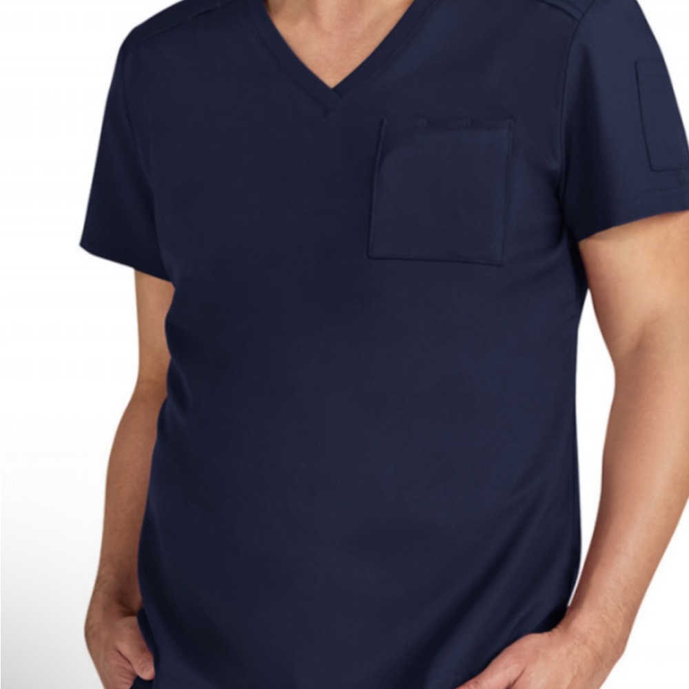 Cureology Navy Scrub Top Size Medium